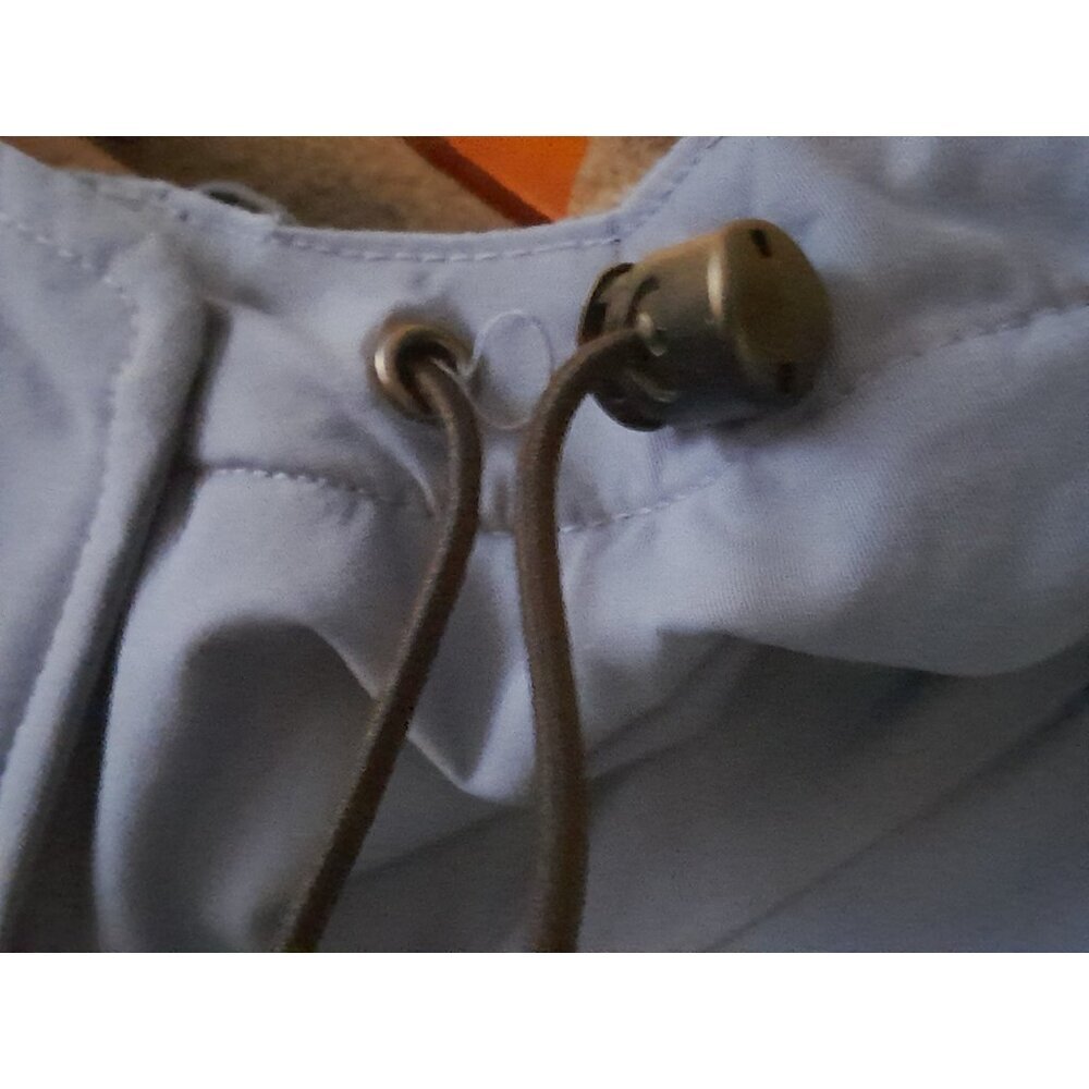 Vtg Lands End Womens Aircore 200 Fleece Lined Mid Length Parka Coat Medium Blue - Picture 4 of 11
